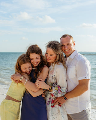Family enjoying their SLS playa mujeres phootshoot