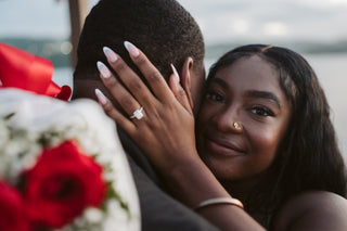 Romantic couple wedding photoshoot with photographer in front of the ocean at Breathless Montego Bay spa & resort in Jamaica