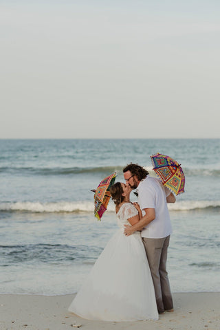 wedding photoshoot on the beach in riviera maya with photographer