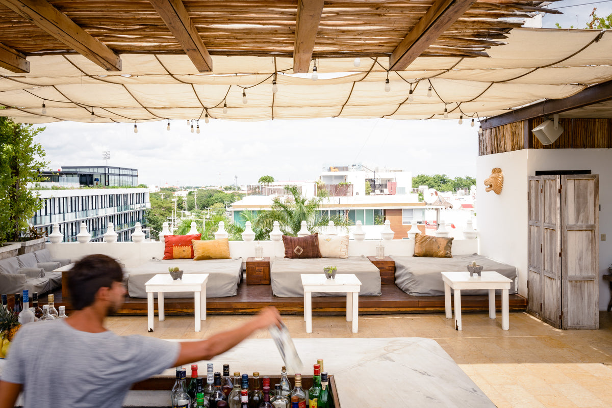 Terrace of BePlaya at Playa del Carmen