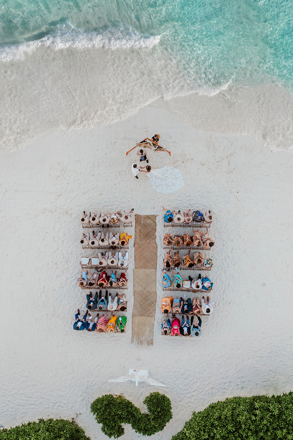 Drone wedding shoot cancun
