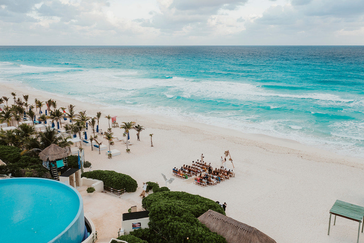 Drone shoot Wedding Ceremony Live Aqua Cancun