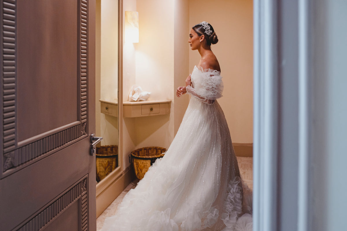 Elegant dress for the wedding ceremony