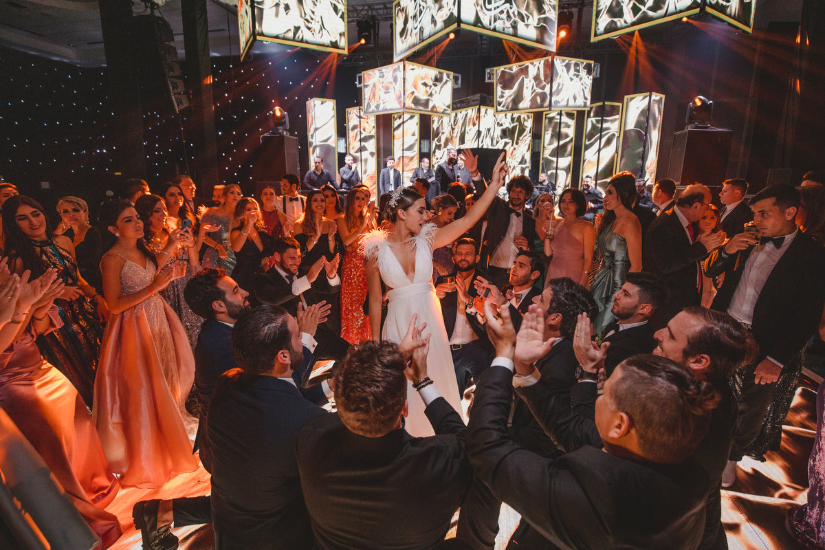Bride enjoying at the wedding reception