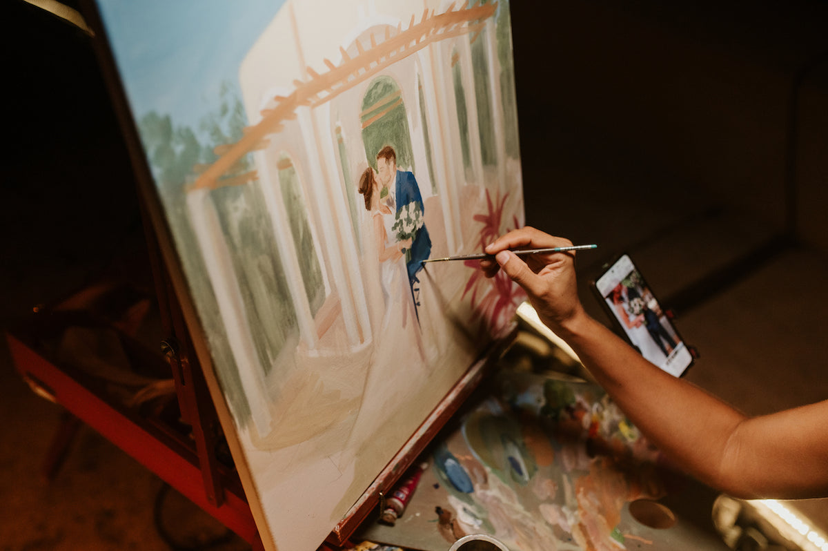 wedding painting live image
