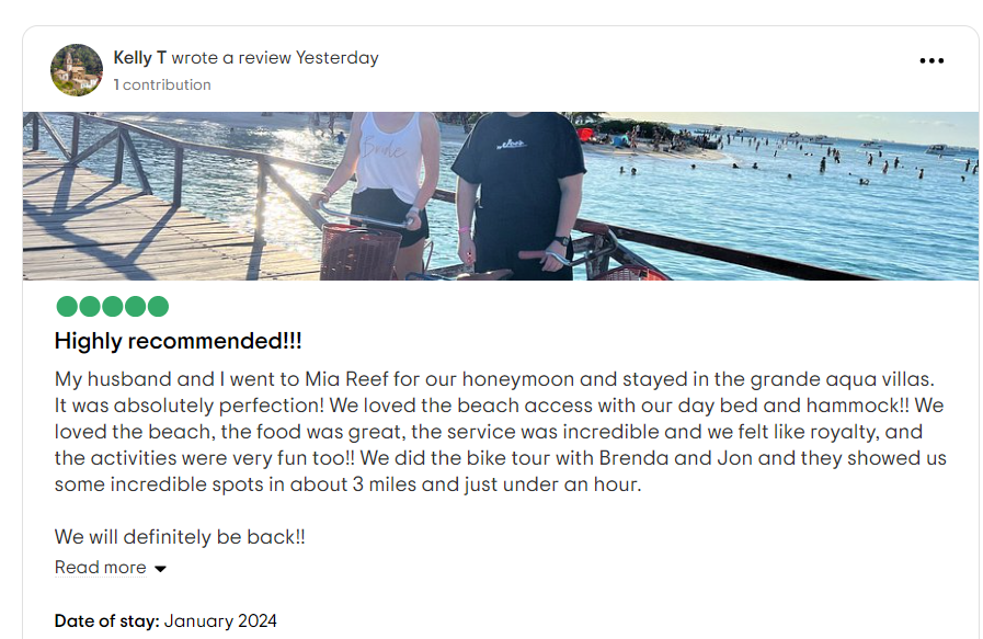 A positive review of Mia Reef Isla Mujeres