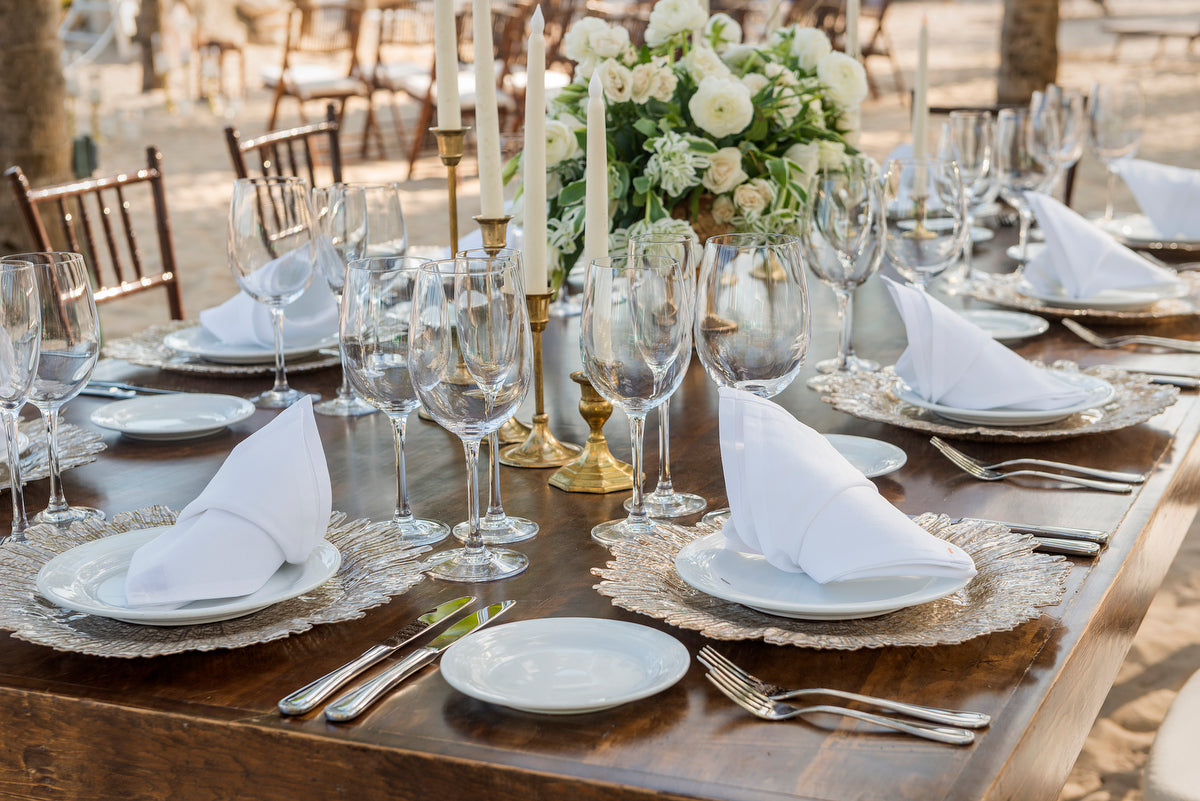 Decoration of the wedding table in Vidanta Riviera Maya