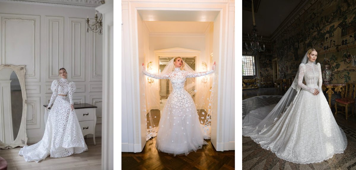 Different wedding dress of famous people