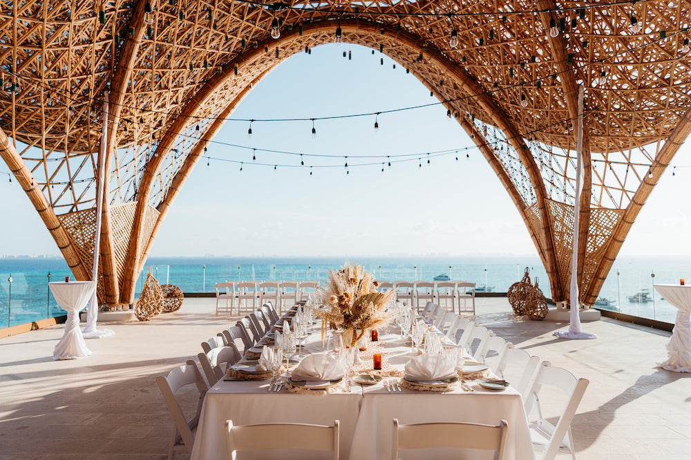beautiful wedding set table at impression isla mujeres