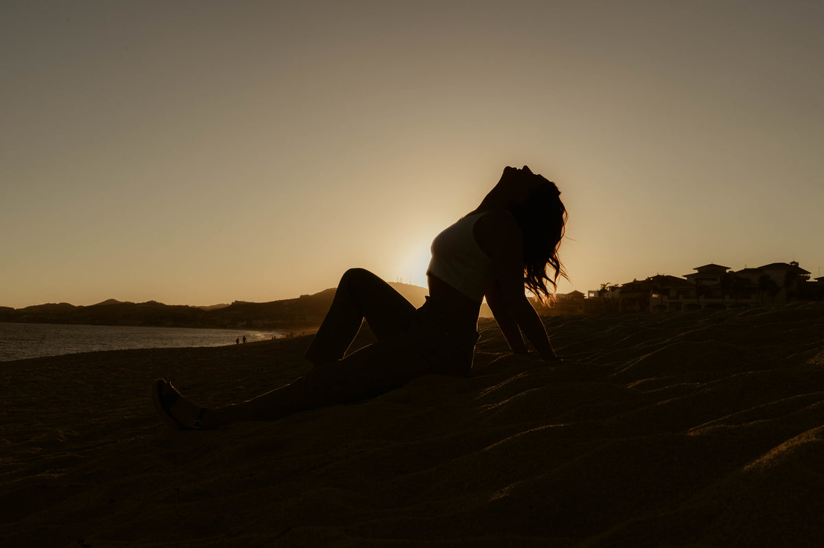 backlight of woman