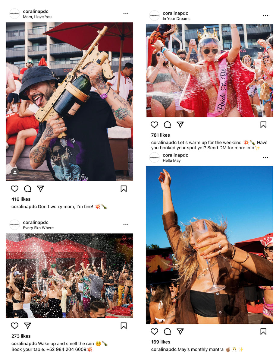Instagram posts of Coralina Playa del Carmen