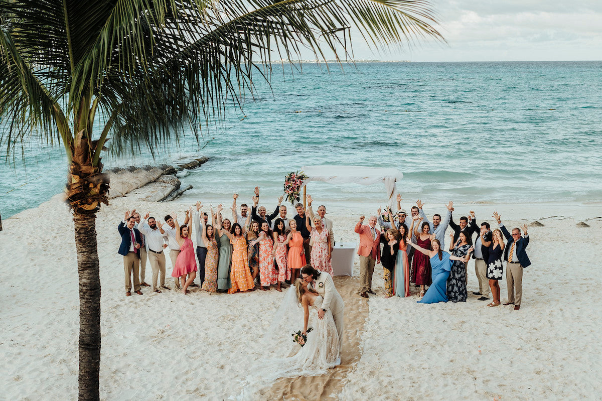 Group photo at the beach